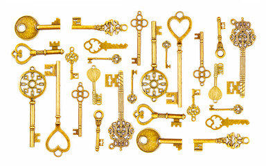 Collection of retro keys.