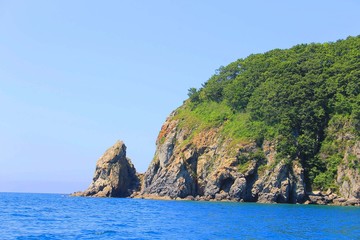 Fototapeta na wymiar Cliff with vegetation