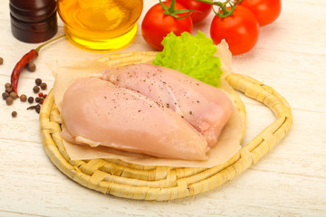 Raw chicken breast