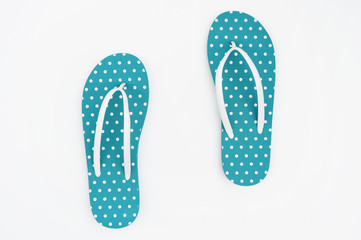 blue sandals isolated on white background