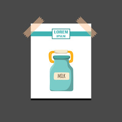 Vector cartoon milk background