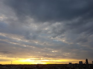 Romantic sunset sky 