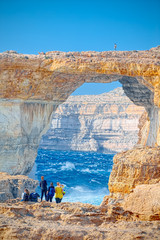 On the cliffs of (now collapsed) Azur Window, Gozo, Malta