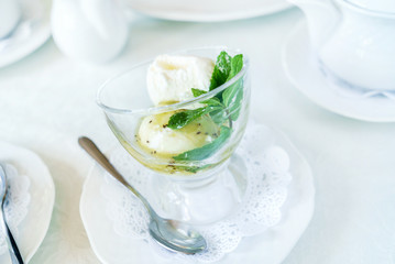 ice cream with jam