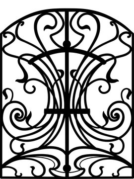 recommend clip art: Wrought Iron Gate, Door, Fence