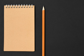 Top view spiral notebook