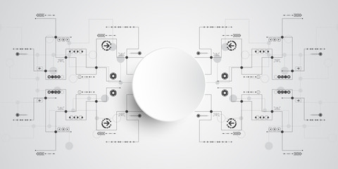 Vector abstract technology concept.