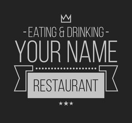 Vintage logo. Restaurant label template.