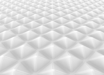 3d illustration. white square geometric tile floor background