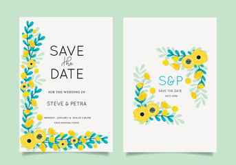 wedding invitation card template with text