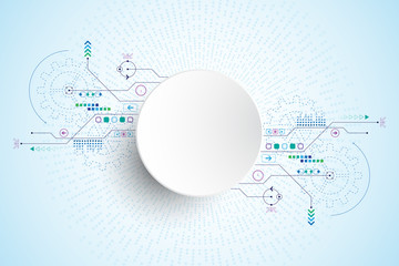 Obraz premium Vector abstract technology concept.