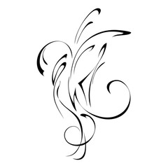 ornament 85. abstract drawing in black lines on a white background