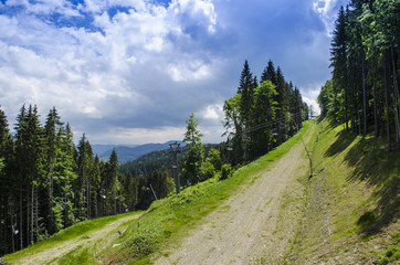 Popular ski resort Bukovel in the summer