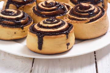 Freshly baked cinnamon rolls