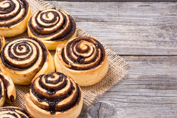 Freshly baked cinnamon rolls