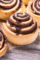 Freshly baked cinnamon rolls