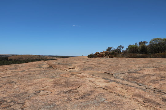 Walking at Hyden Rock in Australia, Hyden Western Australia