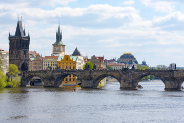 Fototapeta na wymiar Most popular view of the main sightseeings in Prague