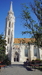 Matthias church, view from the park, Buda, Budapest, Hungary
