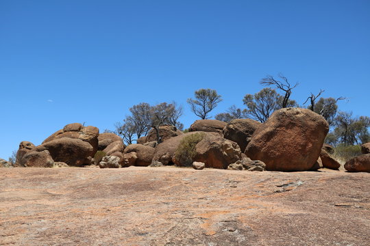 On the plateau of Hyden Rock in Western Australia