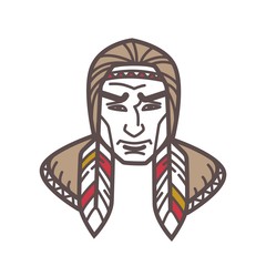 Tribe with feathers in hair