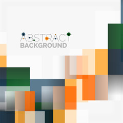 Abstract blocks template design background, simple geometric shapes on white, straight lines and rectangles