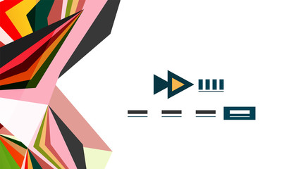 Modern triangle presentation template