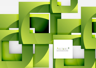 Naklejka premium Squares geometric object in light 3d space, abstract background