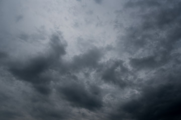 Obraz premium clouds with background,sunlight through very dark clouds background of dark storm clouds, black sky Background of dark clouds before a thunder.