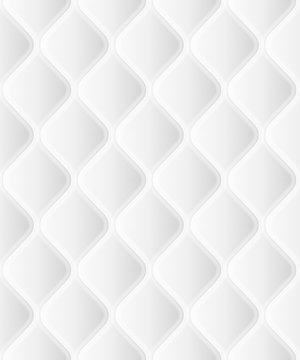 Soft seamless rattern with waves in white. EPS 10 vector