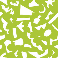 Abstract paper cut shapes seamless pattern