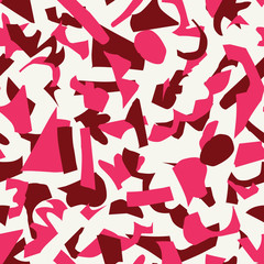 Abstract paper cut shapes seamless pattern
