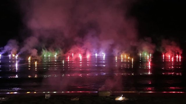 beautiful Firefall show on wedding