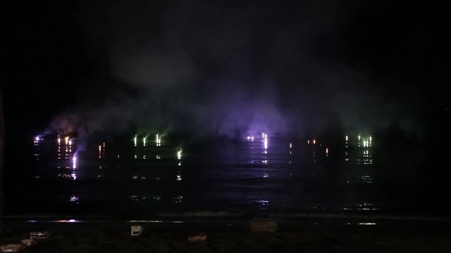 beautiful Firefall show on wedding