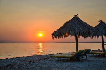 Sunset in Kos. Tigaki beach