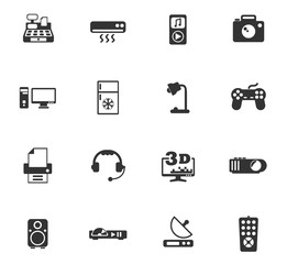 electronics supermarket icon set