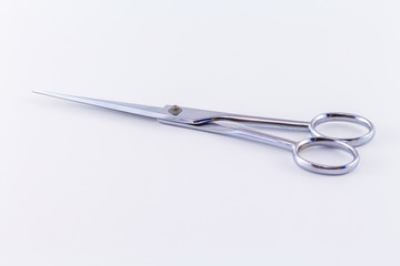 Scissors Steel Professional Isolated on White Background 