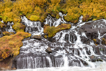 Hraunfossar Wasserfall in Island