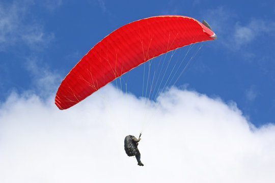 paraglider flying