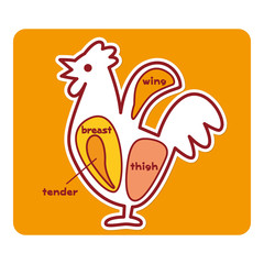 鶏肉の部位（英語）