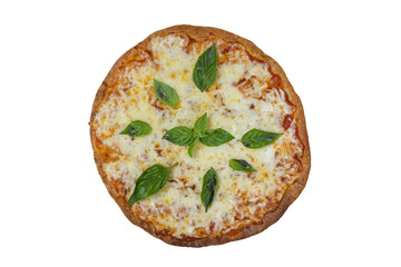 Margherita Pizza set for menu. Clipping path and Isolated