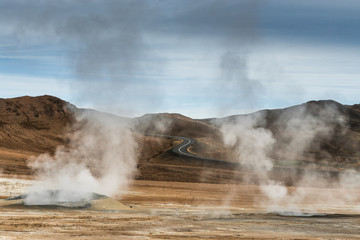 Heisse Quellen bei Namafjall am Myvatn See, Island