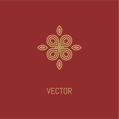 Abstract flower logo icon design. Universal premium vector sign.