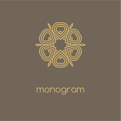 Abstract flower logo icon design. Universal premium vector sign.