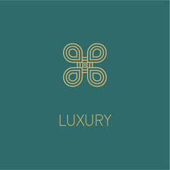 Abstract flower logo icon design. Universal premium vector sign.