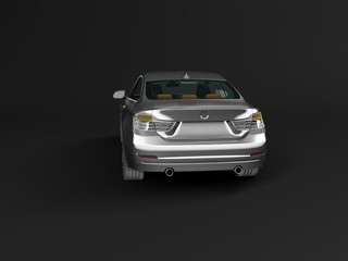 Modern Car isolated on dark background