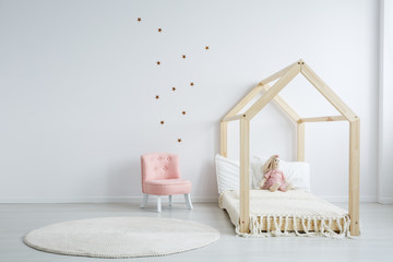 Modern children's furniture in bedroom