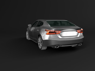 Car isolated on black background