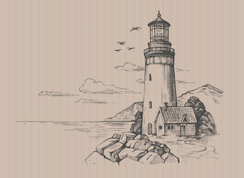 Sketch Lighthouse Images  Browse 8432 Stock Photos Vectors and Video   Adobe Stock