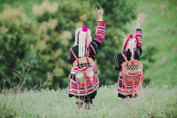 Portrait Akha girl CHIANG RAI, THAILAND